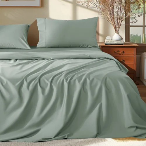 Vista 9 de Shilucheng Juego de Sábanas 100% de Algodón Egipcio - 1000 Hilos, Sábanas de Algodón de Lujo, Ropa de Cama y Fundas de Almohada Transpirables