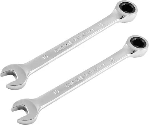 Vista 8 de Llave de trinquete de 0.276 in, 2 unidades Acero CR-V, reversible, SAE y métrico, 72 dientes, movimiento de 4°