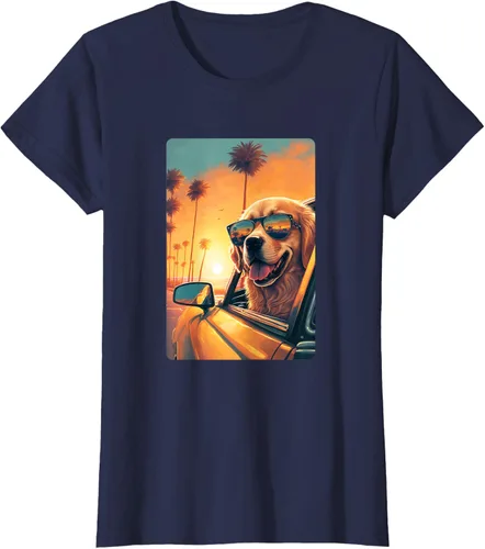 Vista 41 de Golden Retriever - Camiseta divertida de Golden Retriever con lentes, Negro