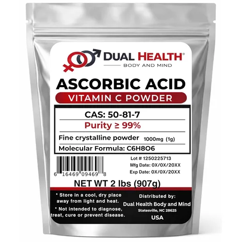 Vista 8 de Ácido ascórbico (1 libra) Polvo puro de vitamina C de alta potencia de grado alimenticio para células e inmunitarios, cristales finos solubles sin