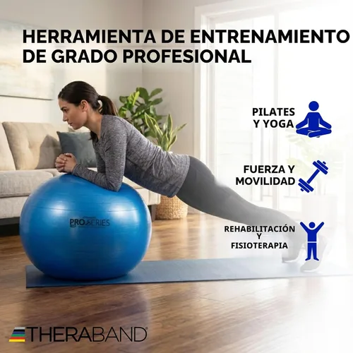 Vista 4 de THERABAND Exercise and Stability Ball for Improved Posture, Balance, Core Fitness, Coordination and Rehab