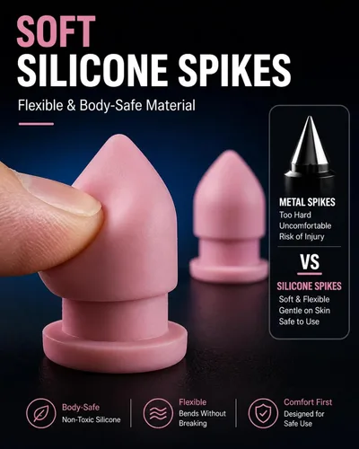 Vista 5 de Jaulas de castidad masculina para hombres, jaula pequeña para pene con puntos de masaje de silicona, ligera impresa en 3D, anillos de 5 tamaños