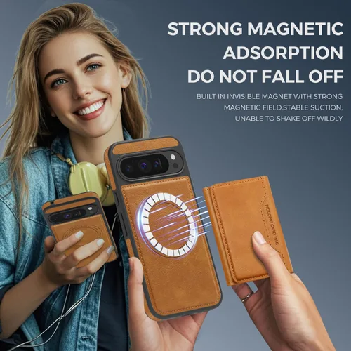 Vista 7 de [Usado] Funda para Google Pixel 10 Pro XL de 6.8 pulgadas, cartera de cuero