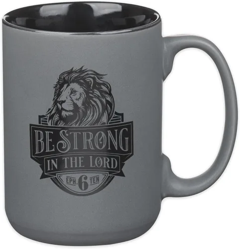 Vista 24 de Christian Art Gifts Taza grande de cerámica inspiradora con escritura bíblica para café y té para hombres: Versículo bíblico que anima al hombre