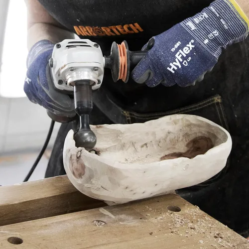 Vista 8 de Gubia esférica Arbortech Ø 30 mm Gubia de madera con forma esférica para tallado con alimentación de amoladora angular BAL.FG.2000