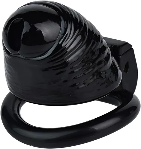 Vista 6 de Jaula de castidad masculina, dispositivo de castidad masculina, jaula de resina de nailon, consolador ergonómico de verosimilitud con 4 tamaños