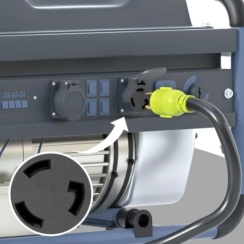 Vista 6 de Adaptador de interruptor de transferencia de generador AOWEITOUR NEMA L5-30P enchufe macho a L14-30R hembra, enchufe de bloqueo giratorio de 30