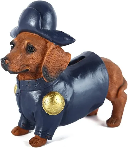 Vista 4 de Cachorro perro moneda banco Dachshund caja de ahorro de dinero vaca