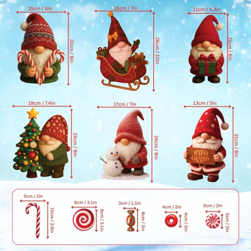 Vista 9 de WALPLUS Calcomanías Navideñas para Ventanas Decoraciones de Doble Cara Reutilizables Despegar y Pegar Removibles para Vidrio Sala de Estar Cuarto