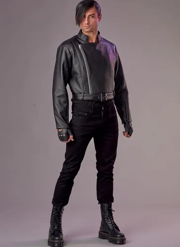 Vista 5 de McCall M8188A Moto Jacket - Kit de patrón de costura unisex, código M8188, tallas XS a XL