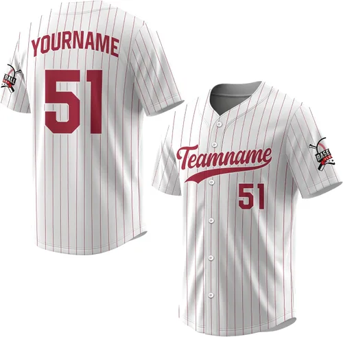Vista 23 de Camiseta de béisbol a rayas personalizadas con logotipo de número de nombre para hombres, mujeres, jóvenes, niños, camiseta de uniforme