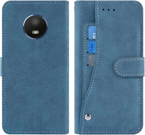 Vista 6 de Asuwish Funda compatible con Moto E4 y protector de pantalla de vidrio templado, soporte para tarjeta de crédito, soporte para teléfono celular