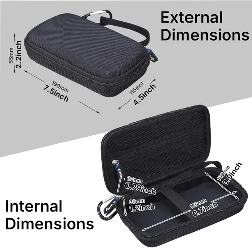 Vista 3 de Funda para computadora de vuelo ASA CX-3 - Avanzada electrónica E6B - Bolsa de almacenamiento protectora de viaje dura, solo caja (negro)