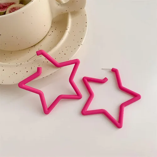 Vista 2 de Aretes clásicos de los años 80, aretes geométricos de neón retro, accesorios de fiesta para mujer