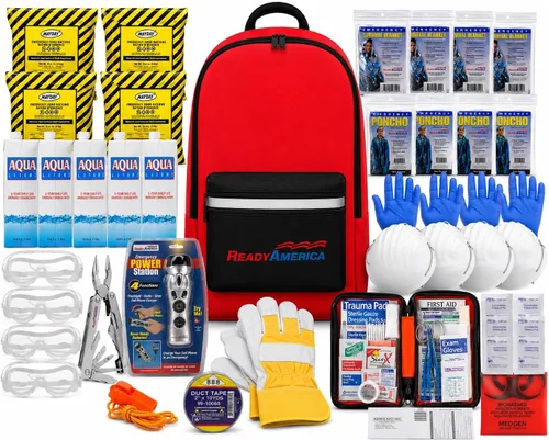 Vista 8 de Ready America 70185 kit de emergencia de gran calidad para 1 persona, mochila para 3 días