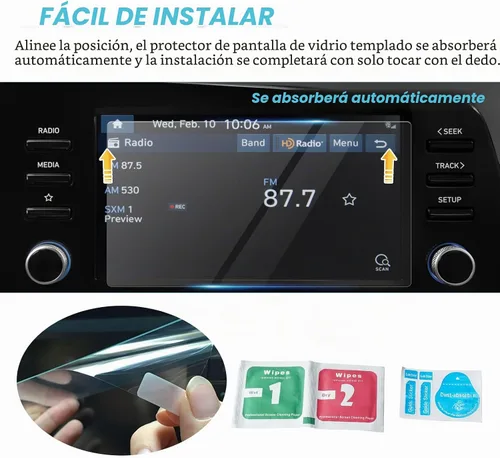 Vista 7 de Autorder Protector de pantalla para Hyundai Elantra 2021-2026, película de vidrio templado de 8 pulgadas, protector de pantalla táctil