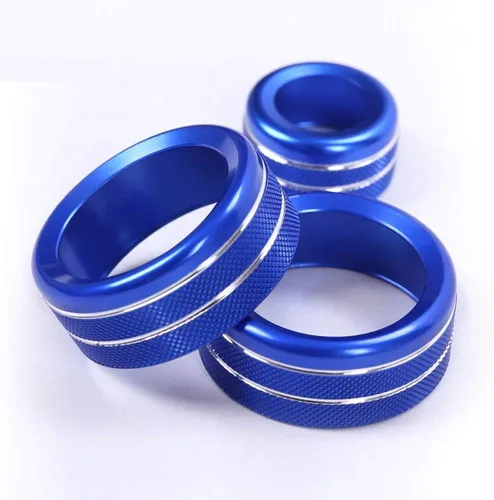 Vista 6 de YIWANG Aleación de aluminio car styling aire acondicionado Perillas de audio Circle Trim 3 unids para BMW 1 2 3 4 Series F30 F34 F46 GT X1 F47 F48