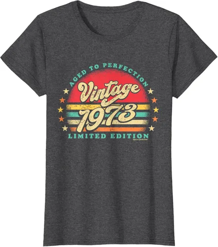Vista 3 de Camiseta retro de 50 cumpleaños de 1973 de edad a la perfección nacido en los años 70, Negro