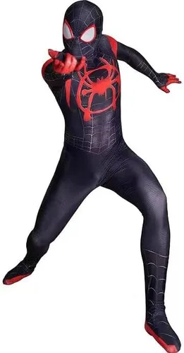 Vista 3 de Yeahfits Disfraz de superhéroe con estampado 3D de elastano, traje Zentai para adultos y niños