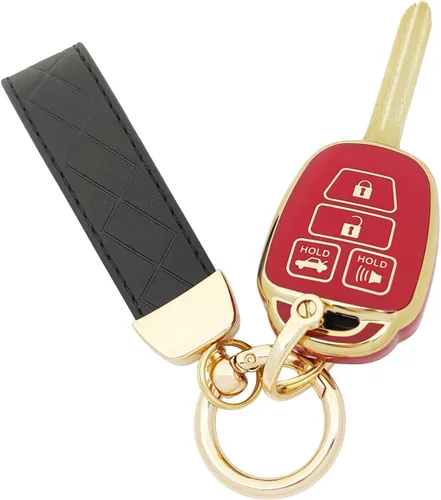 Vista 7 de Funda protectora de TPU para llavero compatible con Toyota Camry 2012-2017 2014-2017 Corolla Smart Remote Key Fob (negro)
