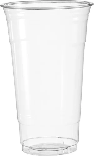 Vista 6 de Vasos de plástico transparente sin BPA con tapas, 24 onzas, tazas de café desechables con borde enrollado, tazas transparentes para agua, refrescos
