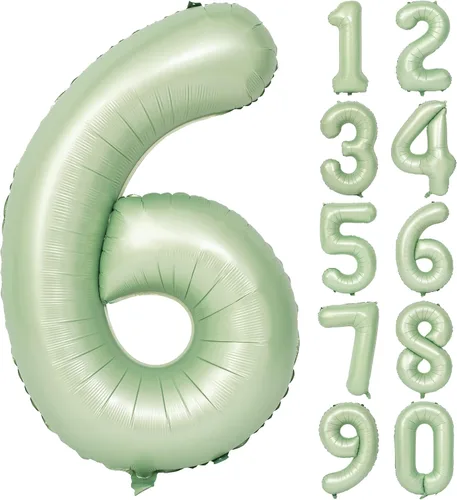 Vista 231 de Globos de 40 pulgadas con números de caramelo, papel de aluminio de helio, globos de látex de Mylar para fiesta de cumpleaños, decoración digital 0