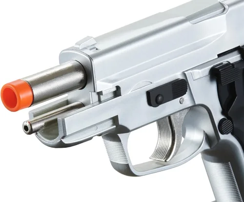 Vista 4 de GoldenBall X HFC Airsoft Premium - Pistola de aire comprimido con brazo lateral de resorte, color plateado