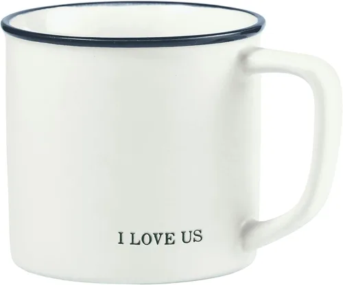 Vista 7 de Santa Barbara Design Studio Tazas de café en blanco y negro con diseños cara a cara, taza de cerámica, 16 onzas, 5 minutos más color fantasía