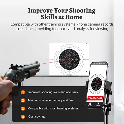 Vista 5 de Cartucho de entrenamiento láser 9MM/380ACP/45ACP/12GA/40S & W Sistema de entrenamiento de fuego seco para práctica de fuego seco y entrenamiento