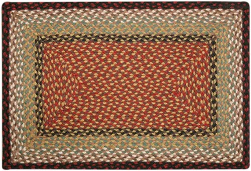 Vista 3 de Earth Rugs Alfombra rectangular, 2' x 6', Borgoña/Mostaza