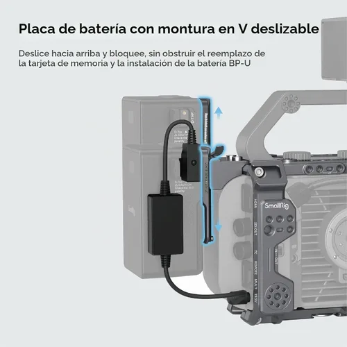 Vista 3 de SmallRig Kit de jaula de cámara para Sony FX6, jaula compacta con placa