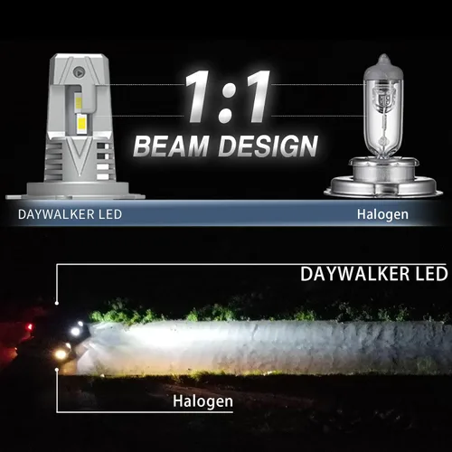 Vista 5 de DAYWALKER Bombilla de Luz LED H4 para Motocicleta Haz Alto/Bajo Bulbo 9003 6000 Lúmenes Blanco 6000K Chips CSP Bulbo H4 Diseño 1:1