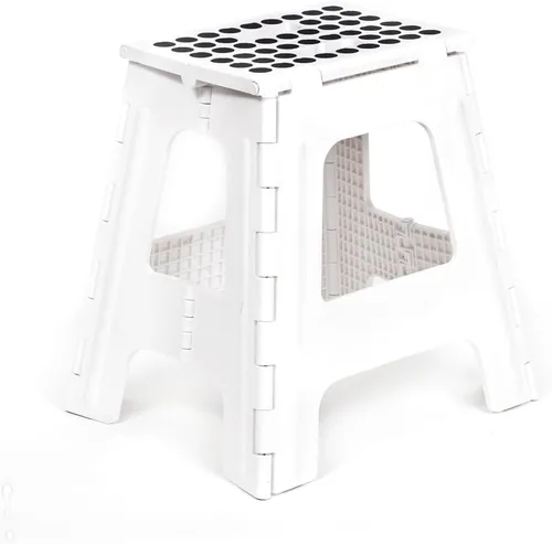 Vista 10 de Kikkerland Rhino Taburete Escalón Plegable – Soporta Adultos hasta 300 Libras, Ideal para Cocina y Baño – Taburete Escalón Colapsible, Portátil