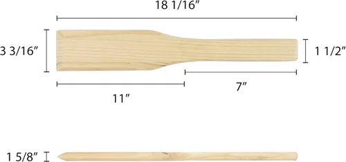 Vista 5 de TrueCraftware - Paleta de mezcla de madera de 18 "-Accesorios de cocina Cuchara de puré de madera de mango largo Espátula mezcladora para cocinar