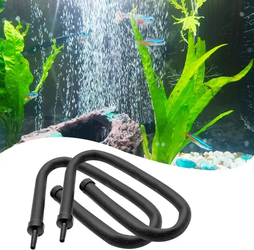 Vista 4 de Tubo de burbujas para pared de goma flexible para acuario, tubo de burbujas para pecera, manguera de tubo de goma suave, tubo difusor de oxígeno