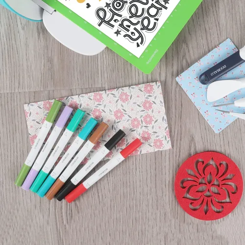 Vista 6 de DOOHALO Bolígrafos de punta fina para Cricut Joy/Joy Xtra - Bolígrafos de doble punta con puntas de 0.4 y 1.0, 36 paquetes por juego para escribir