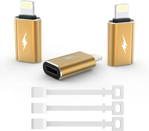 Vista 9 de TechMatte - Juego de 2 adaptadores USB C hembra a Lightning macho, 2.2A de carga y transferencia de datos, compatible con iPhone 14, 13, 12, 11, XS