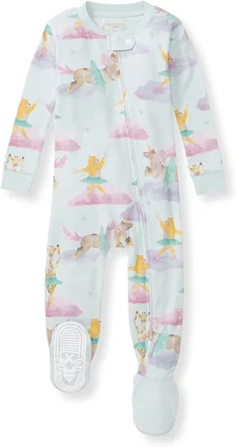 Vista 113 de Burt's Bees Baby Pijama para bebé niña, 100% algodón orgánico, pijama de una pieza, overol diagonal con cremallera, ajuste cómodo