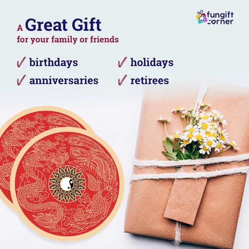 Vista 4 de Yang More Than Yin Feng Shui - Calcomanías de amuleto de símbolo de energía Yang, regalo de Feng Shui, calcomanías decorativas, regalos de Año Nuevo