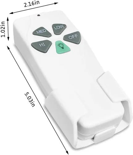Vista 5 de Ventilador de techo mando a distancia FAN53T de repuesto, reemplazo del transmisor L3HFAN11T L3HFAN35T1 KUJCE9103 CHQ8BT7030T CHQ7030T UC7030T