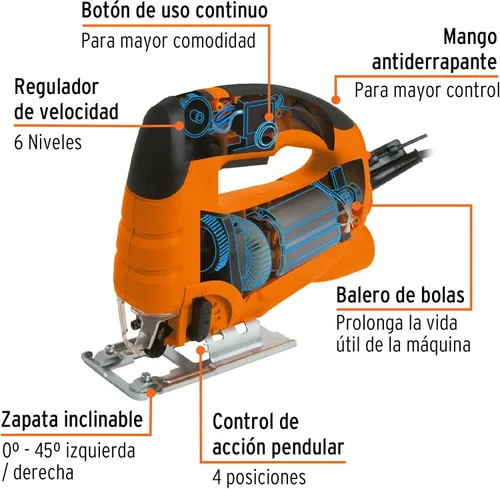 Vista 3 de TRUPER CALA-A3 - Sierra caladora de servicio medio de 550 W