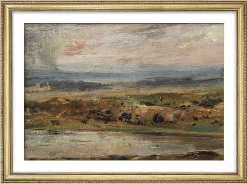 Vista 302 de MUDECOR Lienzo enmarcado prémium para pared, pinos nevados en bosque de invierno, ilustraciones modernas, arte contemporáneo, escénico, divertido