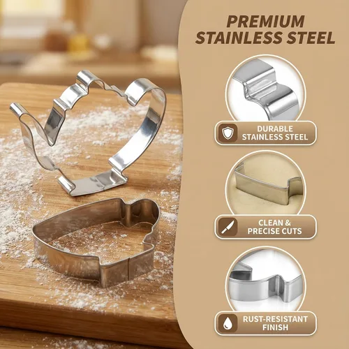 Vista 2 de Cortador de galletas de acero inoxidable para tazas de té, taza de té y taza de té, ideal para fiestas de té, bodas y sándwiches, tazas grandes