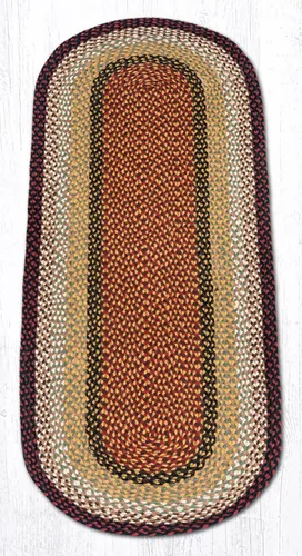 Vista 2 de Earth Rugs Alfombra 3' x 5', Borgoña/Mostaza