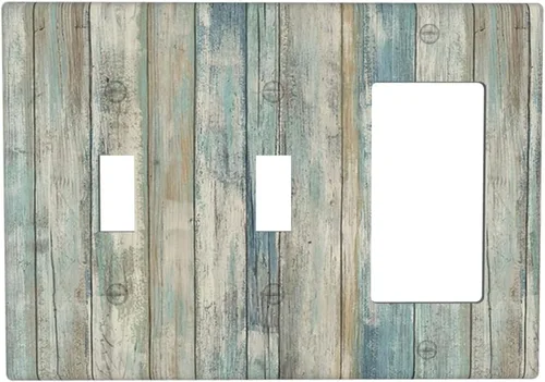 Vista 177 de Placa de Pared en Blanco de 1-Gang Sin Dispositivo Beige Lindo Vintage Boho de los 70s Hongo Fungus Planta Floral Botánica Libélula Interruptor