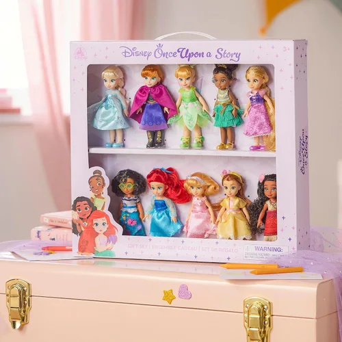 Vista 5 de Disney Store Colección oficial Once Upon a Story Mini Doll Set de regalo – 10 muñecas de princesa de Disney: Cenicienta, Ariel, Belle, Tiana
