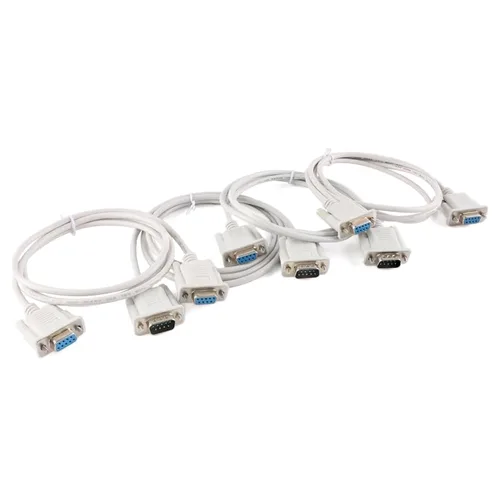 Vista 3 de RS232 Cable de extensión DB9 macho a hembra adaptador agujero a aguja cable serie 4.6 ft para computadora y dispositivos periféricos