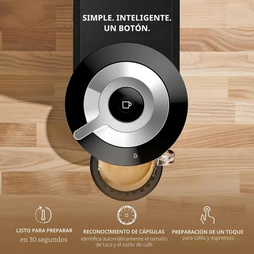 Vista 2 de Nespresso Vertuo Next - Cafetera prémium para café y espresso de Breville con espumador de leche Aeroccino
