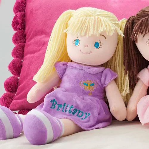 Vista 10 de DIBSIES - Muñeca abrazable con mariposa personalizada - 15 pulgadas (cabello negro)