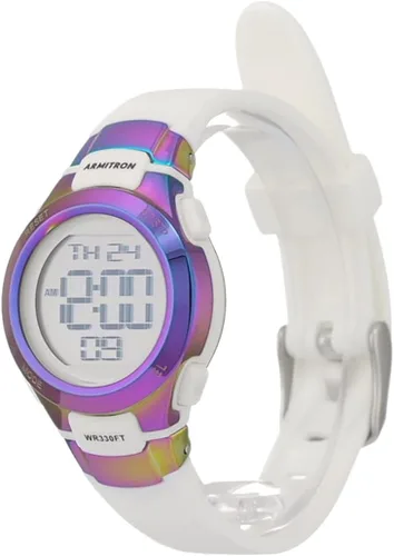 Vista 4 de Armitron Sport 457012 reloj con cronógrafo digital y correa de goma para mujer